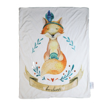 Fox And Animal Printed Double Side  Composite Kids Blanket  Fleece Bedding Children Throw Blanket